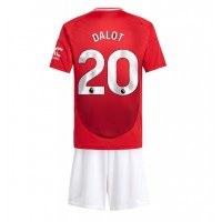 Camisa de time de futebol Manchester United Diogo Dalot #20 Replicas 1º Equipamento Infantil 2024-25 Manga Curta (+ Calças curtas)